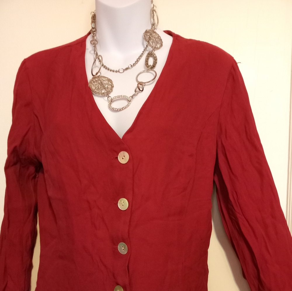 Jonathan Martin Red Blazer - Picture 3 of 7